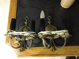vintage brass wall sconces