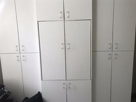 modern formica with lucite handles storage unit