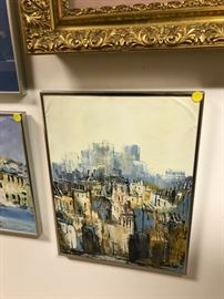 street scenes original paintings European 