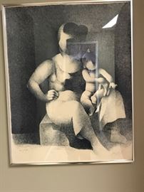 signed Madonna and child 