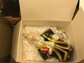 Vintage hand painted hand blown Christmas ornaments 