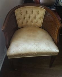 retro chair with wicker sides