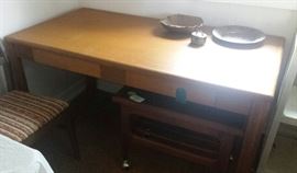 mid century desk, table, chair