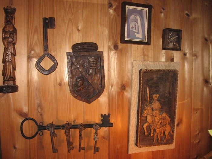 assorted wall hangings