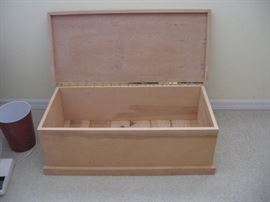 Cedar bottom blanket chest w hinged lid  $50
