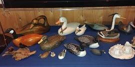 Signed carved ducks