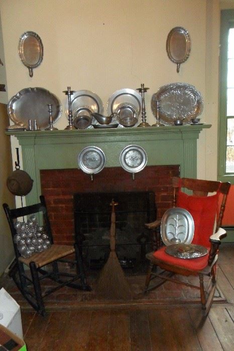 Antique Rocking Chairs,Large Collection of Pewter!