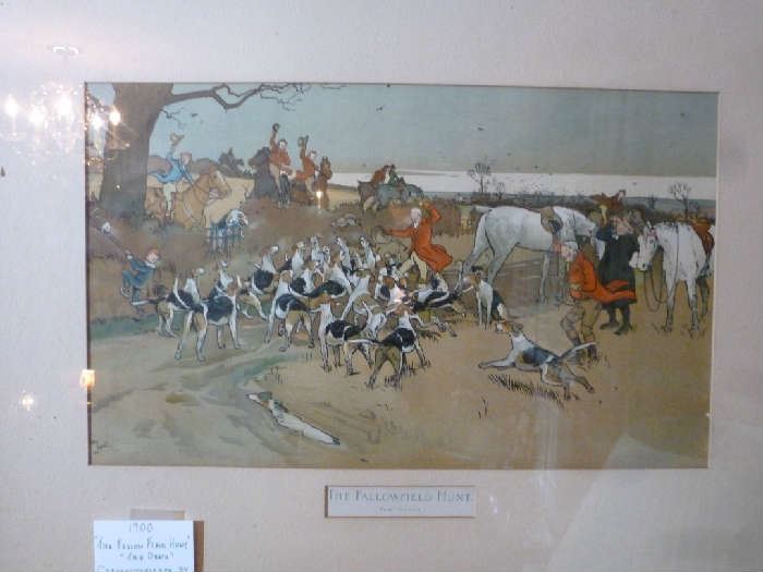 1900's Chromolithograph by Cecil Alden "The Fallowed Field Hunt"
