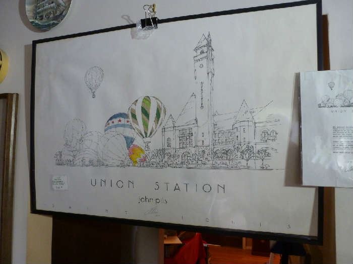 John Pils Signed and Hand Colored "Union Station"