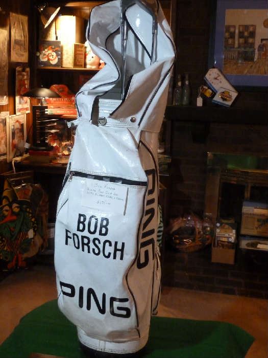 BOB FORSCH "PING" GOLF BAG AND CLUBS