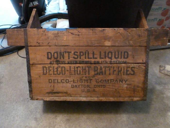 Delco Batteries Wood Crate