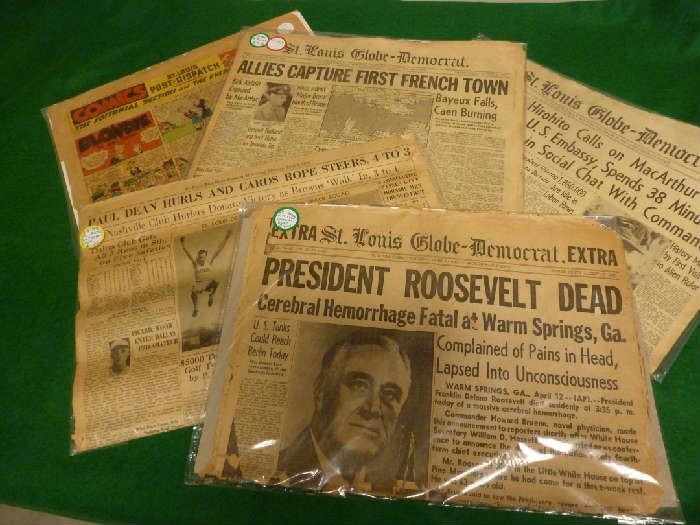 Small Sample of Collectible Newspapers