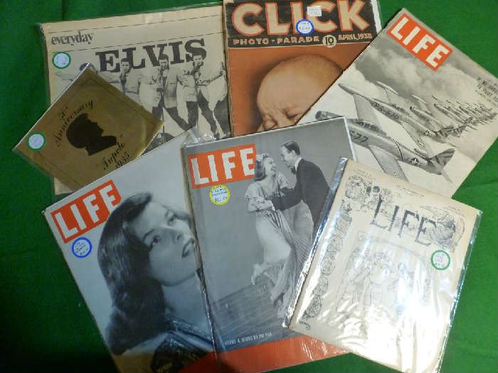Small Sample of Over 2000 Magazines and Elvis