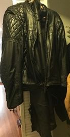 Harley Davidson leather jacket and pants