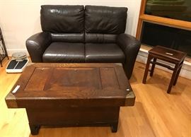 Natuzzi leather loveseat