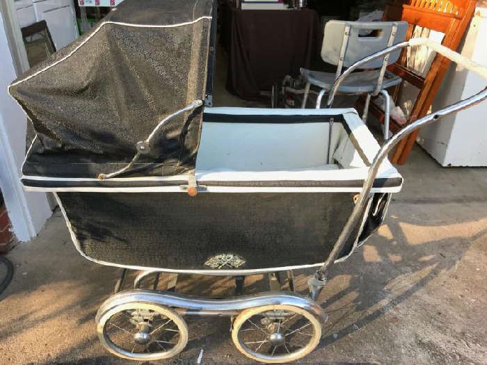 Vintage baby buggy carriage 