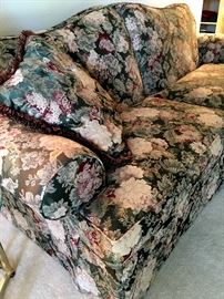 OK...Onward...Now The Living Room...We Have A Beautiful, Comfy, Like New Floral Sofa...