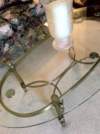 Oval Glass Coffee Table...