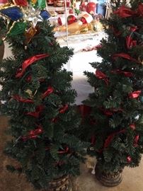 Small matching Christmas trees