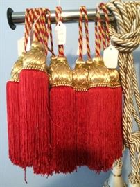 Red and gold tassels