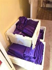 Some of the many tubs of panels and fabric