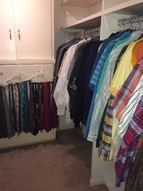 Men's shirts, ties, and suits