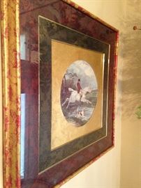 One of two English hunt scene framed pictures
