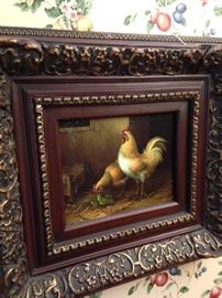 One of two companion rooster pictures