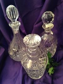 Variety of decanters