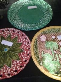 Majolica style plates