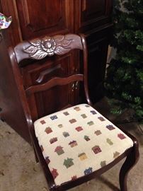 One of six matching chairs