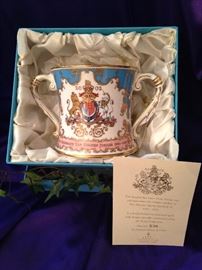 English bone china loving cup (#270 of 2000) commenorates the Golden Jubilee of Her Majesty Queen Elizabeth II 1952-2002)