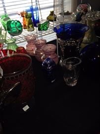 Colorful glassware