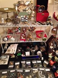 Costume jewelry and hinged boxes