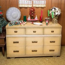 1950's 6 Drawer Blonde Chest:  300.00