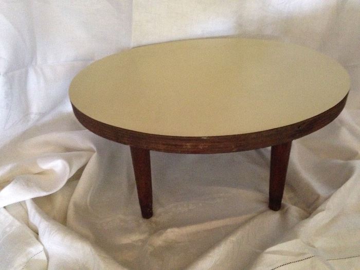 Oval Formica Top Stool:  12.00