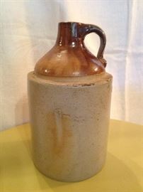 Earthenware Whiskey Jug.  9"T:    45.00