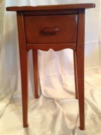 Antique Hand Crafted Maple Lamp Stand w/Drawer.  28"T x 15"W x 13"D:    90.00