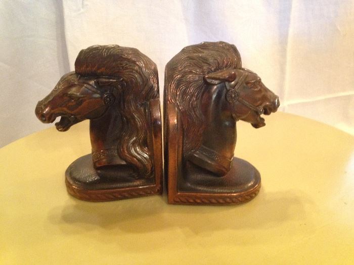 Bronzed Horse Head Book Ends:    19.50