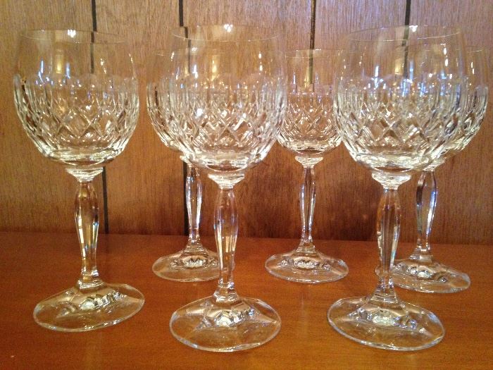 Crystal Goblets.  Set of 6:  45.00