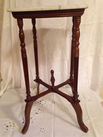 Marble Top Plant Stand.28"T x 14"W x 14"D:  33.00