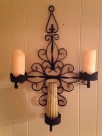 1950's Wrought Iron Candle Sconce:  57.00
