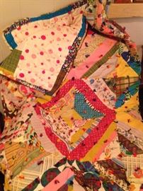 Vintage Hand Crafted Single Bed Quilt:  39.00