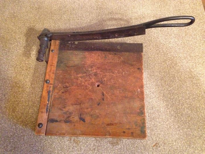 Antique Small Paper Cutter.  19.50