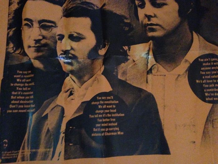 Young Americans For Freedom Poster.  Circa 1960's.  Featuring the Beatles Song "Revolution".  The only other poster known to be in The Library Of Congress.