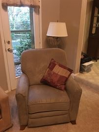 Recliner, floor lamp
