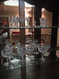 Waterford Champagne and Cordials and Candlesticks