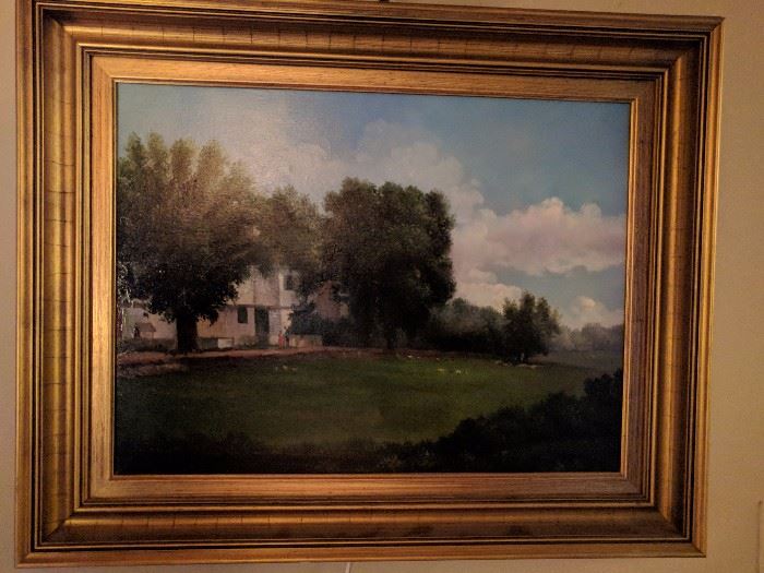 The other of the pair of original oil paintings, by William Hoffman.