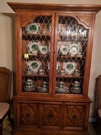 The matching china cabinet, in the vintage Drexel "Esperanto" dining room.