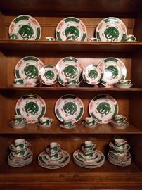 82-Piece Set Vintage Fitz/Floyd "Dragon Crest" China.